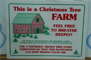 This is a Christmas Tree Farm Sign