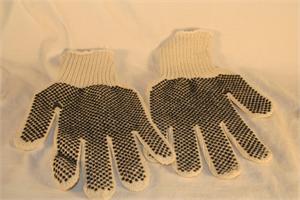 White Cotton Dot Glove